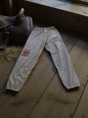 Nomad Heather Grey Sweatpants
joggers drawstring & graphic to legs
NWOT Small